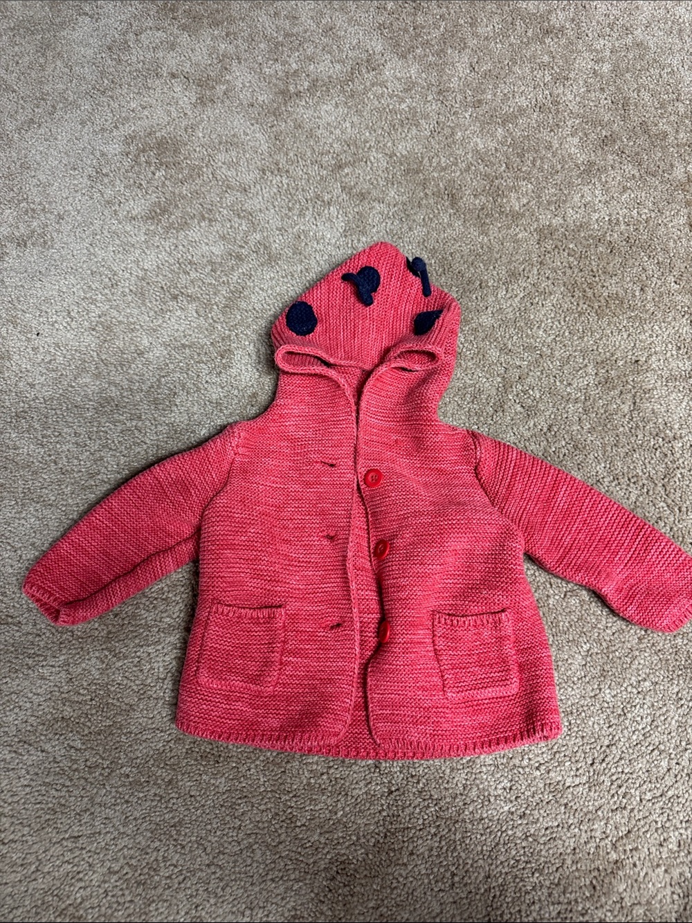 Baby gap knit ladybug sweater